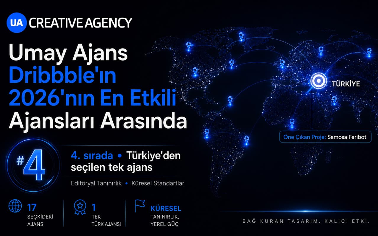 Umay Ajans, Dribbble'ın "2026'nın En Etkili Tasarım ve Yazılım Ajansları" Listesinde